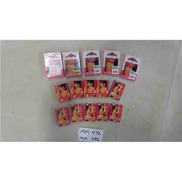 10 Mini Nude Playing Cards, 5 Full Size Nude Playing Cards - Sealed