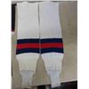 Image 2 : Vintage WPG Jets Game Used Home + Away 1980s Hockey Socks & 2 Banners