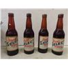 Image 3 : Vintage Beer Lot ; (4) 1940s Beer Bottles Still Capped, Back of Label Advertises, 