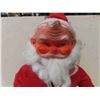 Image 4 : 1950s Hard Rubber Santa Claus with Cloth Suit + Hat 20" Tall Excellent Condition 