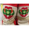 Image 3 : Vintage Hudson's Bay Co. Beaded Trade Wool First Nations Mukluks Tallest at 17",
