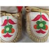 Image 4 : Vintage Hudson's Bay Co. Beaded Trade Wool First Nations Mukluks Tallest at 17",
