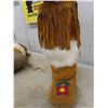 Image 6 : Vintage Leather + Fur Beaded Mukluks with Fringe - Exc. Condition - Soles 9" Long, 