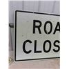 Image 2 : Highway Sign Road Closed - Metal 30" x 48"