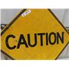 Image 2 : Caution Metal Highway Sign 24" x 24"