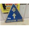 Image 1 : Evacuation Route Metal Sign 20" x 22" 