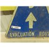 Image 3 : Evacuation Route Metal Sign 20" x 22" 