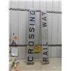 Image 1 : Railway Crossing Metal Sign 8" x 68" - each