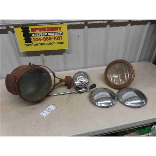 Auto Handled Spot Light, hubcap, Lens, Stage Light/ Spot Light, Cracked Lenses