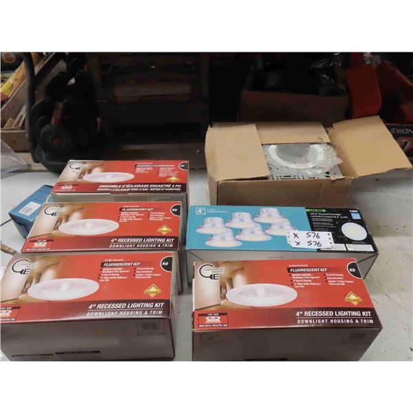 6 Packages of New 4  Recessed Lighting