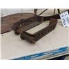 Image 2 : Steel Wheel, Small Wooden Wheel - Rough Condition, Cast Implement Tool Box, 