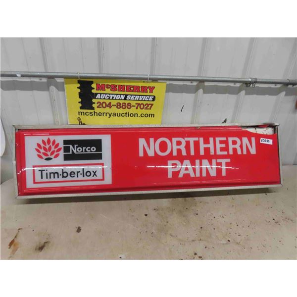 Norco Northern Paint Sign in Aluminum Frame with Lens - Lens broken