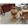 Image 9 : 2 Wicker Chairs, Coffee Table, Stand & Vase 