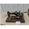 Image 1 : Vintage Vickers Hand Crank Portable Sewing Machine with Case