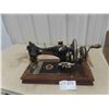 Image 1 : Vintage Vickers Hand Crank Portable Sewing Machine with Case