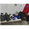 Image 1 : Bag of Hockey Equipment ; Skates, Knee Pads, Socks, Pants, plus more