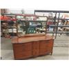 Image 1 : Dresser with Serpentine Front 20" x 33" x 62" plus Mirror 33" x 50"