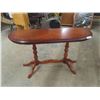 Image 1 : Hall 1/2 Moon Stand with Double Pedestal + Inlay Style Design 16" x 27" x 44"
