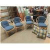 Image 1 : 4 Sunroom Wicker Chairs with Cushions 