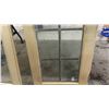 Image 3 : 2 French Doors with Leaded Glass 17.5" x 64.25" 