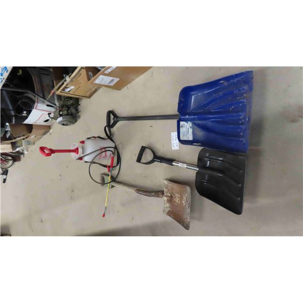 Snow Shovels, Scoop Shovel, 1 Gal Sprayer