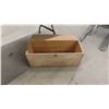 Image 3 : Wooden Box with Hinged Lid 13.5" x 12" x 30"