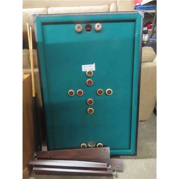 Bumper Pool Table Including Cues + Balls