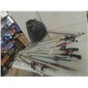 Image 1 : 7 Fishing Rods + Reels & 2 Nets