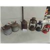 Image 1 : 3 Gas Cans + 3 Barn Lanterns - only 1 with Glass