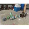 Image 1 : 8 Yard Ornaments & Small Fountain, Plastic + Cement ; Frogs + Gnomes