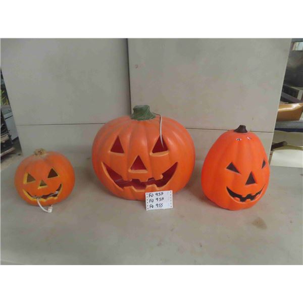 3 Pumpkin Blow Molds - Biggest 17: Tall