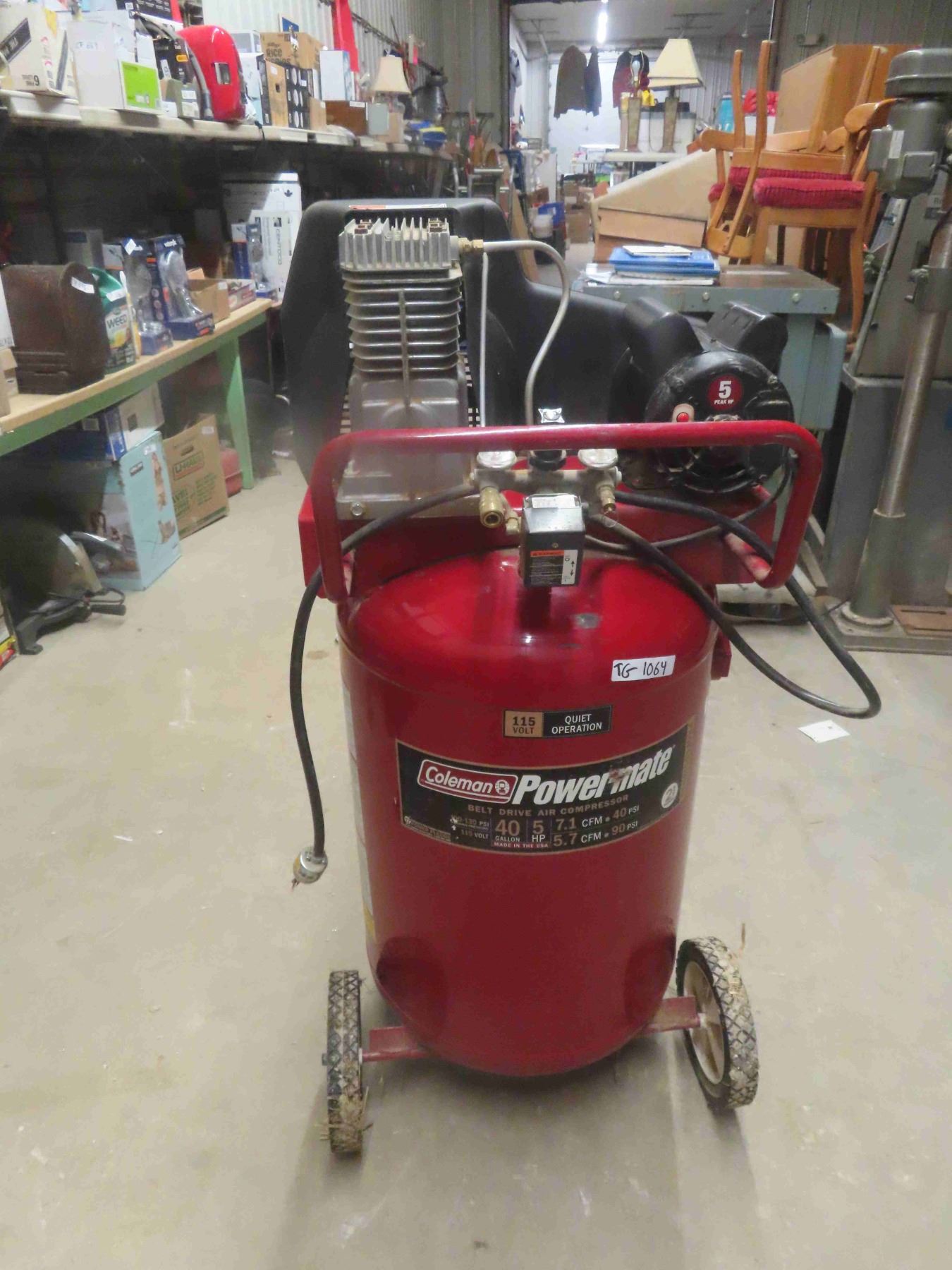 Coleman 5HP 40 Gal Portable Upright Air Compressor