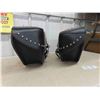 Image 3 : New Studded Leather Motorcycle Saddle Bag Set