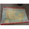 Image 1 : 2 Sided School Map of Canada with Nelson Chocolate Bar Advertising 