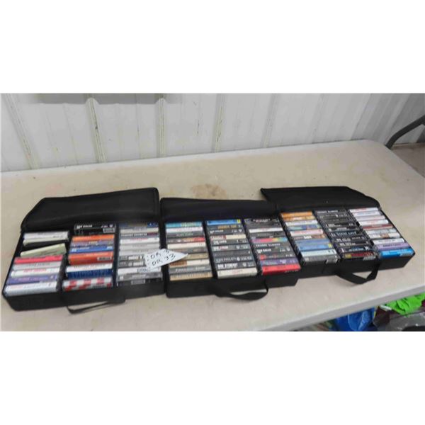 80 Rock and Roll Cassettes & 3 Cases - Van Halen , Juda Priest 