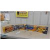 Image 1 : 4 Diecast Cars with Boxes Scale 1:24 : 1970 Ford Mustang , 1957