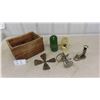 Image 1 : Mini Coal Oil Lamp , Kitchen Mixing Appliance , Wood Crate 