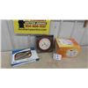 Image 1 : 3 New Household Items: Clock , 4 Piece Knife Set , Cool Wall Steel