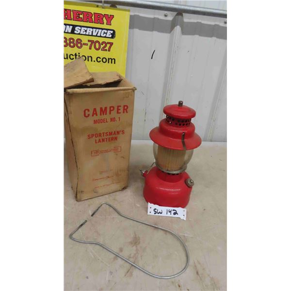 Camper Model No 1 Sportsman Lantern -New Old Stock with Box