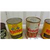 Image 3 : 7 Oil Quart Cans with Product - Quaker State , Rislone , Veedol , 