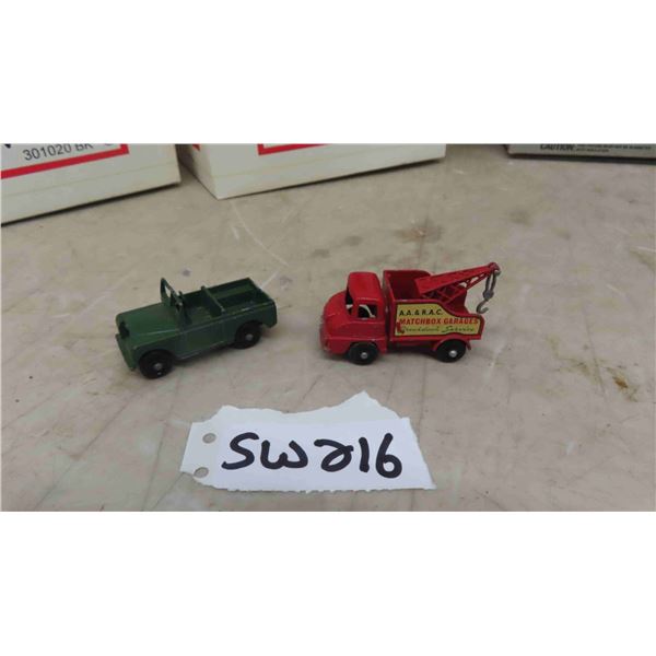 Vintage Lesney  Diecast Tow Truck and Jeep 