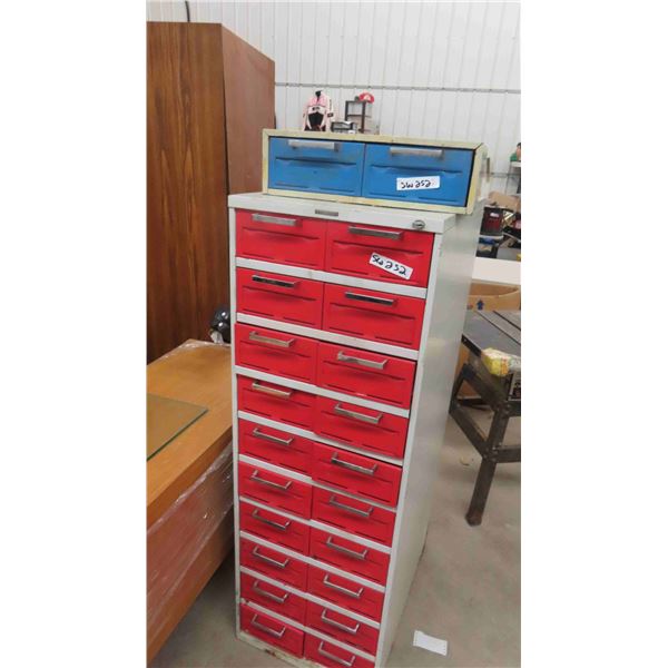 Datacase 20 Drawer Metal Index Cabinet 55'' x 28'' x 19'' & 2 Door Index Cabinet