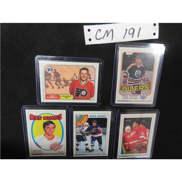 5 Assorted Hockey Cards