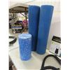 Image 3 : Exercise Lot : 3 Foam Rollers , Training Bible , Cable Attachments , 