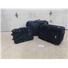 Image 2 : 3 Piece Luggage Set -2 Smaller Suitcases Have Broken Wheel, See