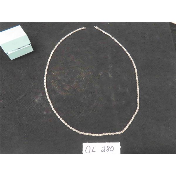 Sterling Silver 4.5mm Rope Chain : Total Length 36'' , Total 