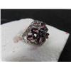 Image 2 : Oval Rhodolite Garnet 5 x 3 mm with Small Sapphire and Tanzanite