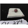 Image 1 : New Oval Red Ruby 8mm x 6mm Ring with Small Sapphire 