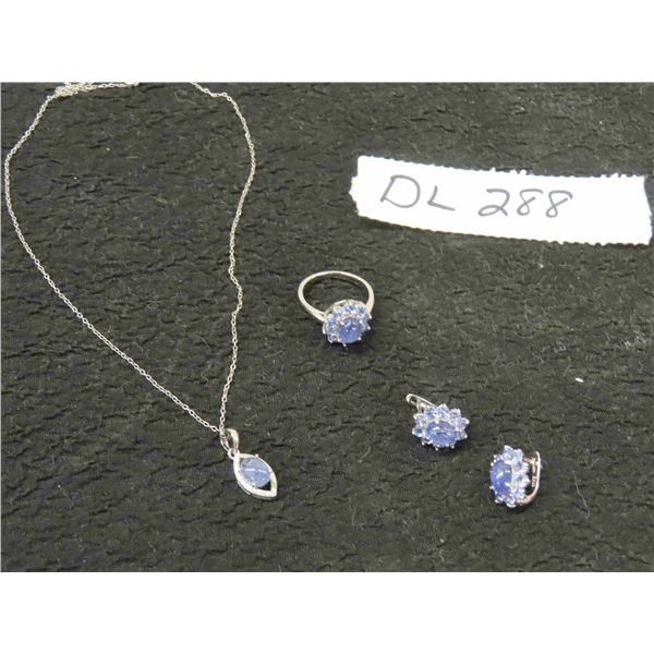 New Complete Set of Natural Tanzanite : RING - Blue Tanzanite on