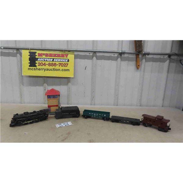 Lionel Vintage Train Set with Cast Engine #027 + Cars 